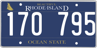 RI license plate 170795