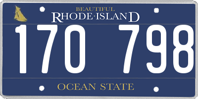 RI license plate 170798