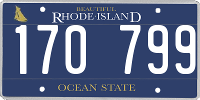 RI license plate 170799