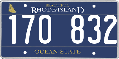 RI license plate 170832