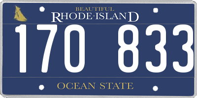 RI license plate 170833