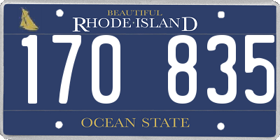 RI license plate 170835