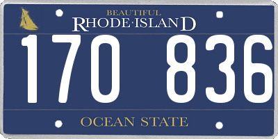RI license plate 170836