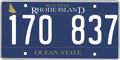RI license plate 170837