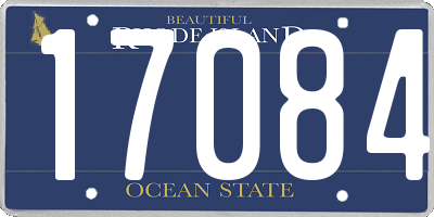 RI license plate 17084