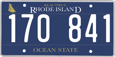 RI license plate 170841