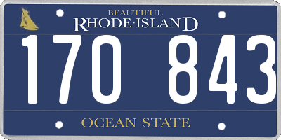 RI license plate 170843