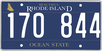 RI license plate 170844