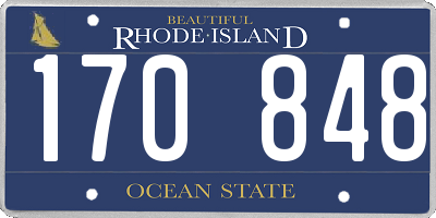 RI license plate 170848