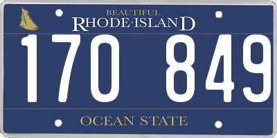 RI license plate 170849