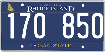 RI license plate 170850