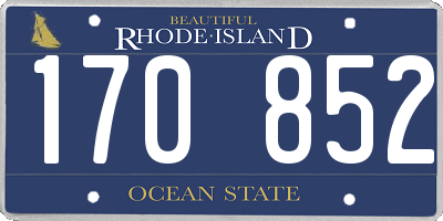 RI license plate 170852