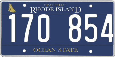 RI license plate 170854