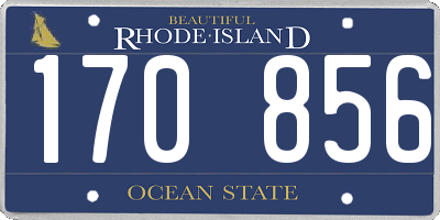 RI license plate 170856