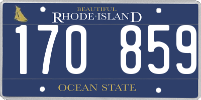 RI license plate 170859