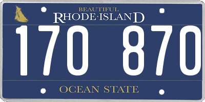RI license plate 170870