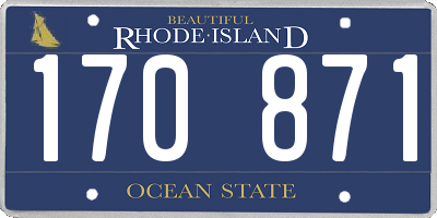 RI license plate 170871