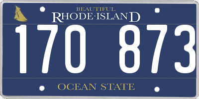 RI license plate 170873