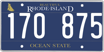 RI license plate 170875