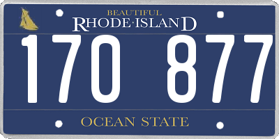 RI license plate 170877
