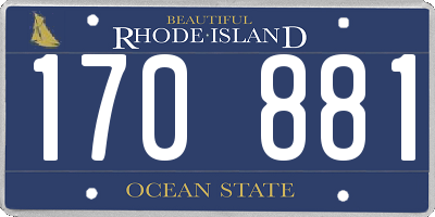 RI license plate 170881