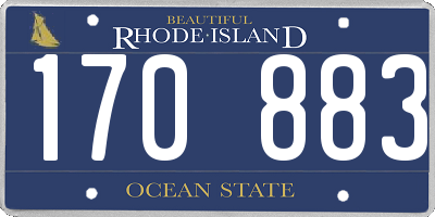 RI license plate 170883