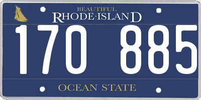 RI license plate 170885