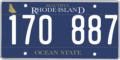 RI license plate 170887