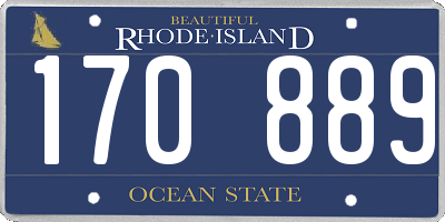 RI license plate 170889