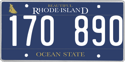 RI license plate 170890