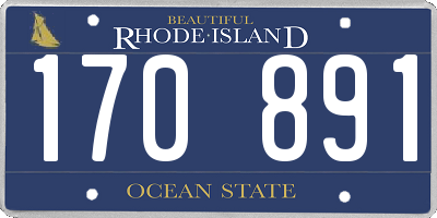 RI license plate 170891