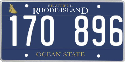 RI license plate 170896