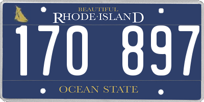 RI license plate 170897