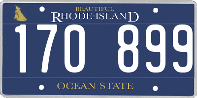 RI license plate 170899