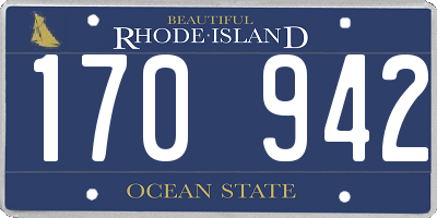 RI license plate 170942