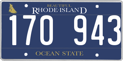 RI license plate 170943