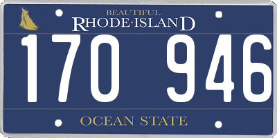 RI license plate 170946