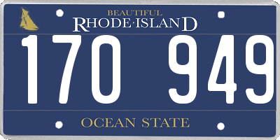 RI license plate 170949
