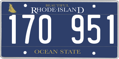 RI license plate 170951