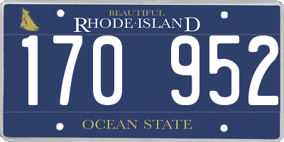 RI license plate 170952