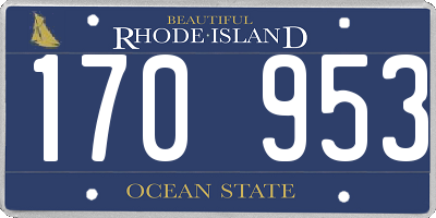 RI license plate 170953