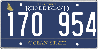 RI license plate 170954