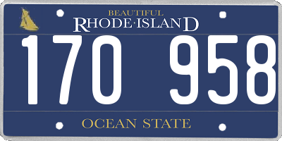 RI license plate 170958