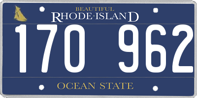 RI license plate 170962