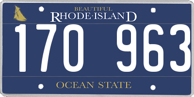 RI license plate 170963