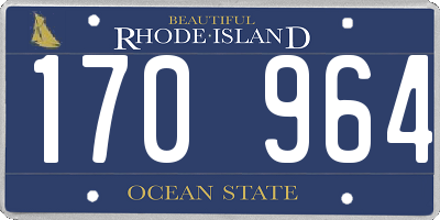 RI license plate 170964