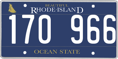 RI license plate 170966