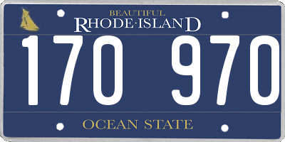 RI license plate 170970