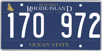 RI license plate 170972