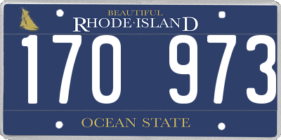 RI license plate 170973